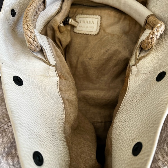 Canvas and Leather Prada Tote - Picture 5 of 9